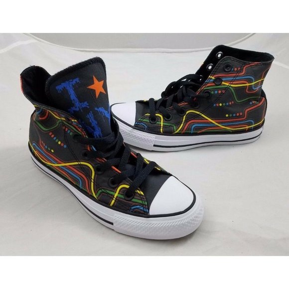 Converse Chuck Taylor All Star Hi Tops NYC New York Subway Map 155059C Womens 6 - Picture 1 of 10